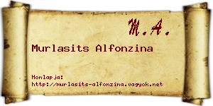 Murlasits Alfonzina névjegykártya